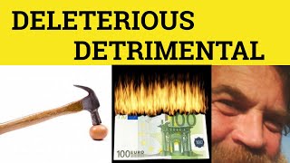 🔵 Detrimental and Deleterious  Detrimental Meaning  Deleterious Examples  Detremental Defined [upl. by Mode]