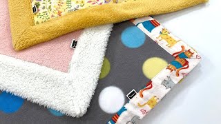 DIY Self Binding PLUSH BLANKET [upl. by Hutchison938]