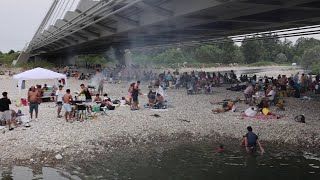 Vigevano il Ferragosto a Ticino sotto il nuovo ponte [upl. by Martainn]