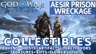 God of War Ragnarok  Aesir Prison Wreckage All Collectible Locations Legendary Chests etc  100 [upl. by Willie]