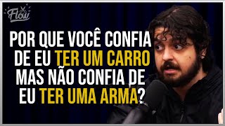 DEBATE SOBRE DIFERENÇA ENTRE POSSE E PORTE DE ARMA  Cortes do Flow [upl. by Nallac978]