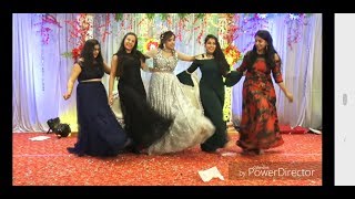 Best dance performance by bride amp friends  engagement diaries  Bollywood songs [upl. by Tnilc]