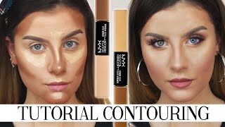 Tutorial Contouring Viso COMPLETO Crema  Polvere ft NYX Face DUO Sculpt amp Highlight [upl. by Irehj219]