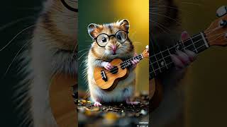 Hamster Main Ukulele petlover cute imutdanlucu hamsters aivideogenerator flymetothemoon [upl. by Sebastian]