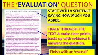 GCSE English Language Paper 1 the evaluation question Pat amp Bruce [upl. by Lyns]