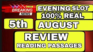 5 August ielts exam review listening and reading overview  10 August ielts exam  19 August ielts [upl. by Lamb368]