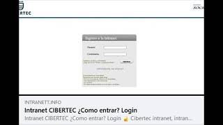 CIBERTEC COMO ENTRAR A INTRANET CIBERTEC [upl. by Lammond787]