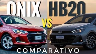 Comparativo Onix vs Novo Hb20 Qual o melhor [upl. by Ordnazil]