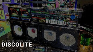 DISCOLITE Boombox Sound Test Before amp After [upl. by Treulich]