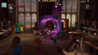 Lego Harry Potter Years 57 Walkthrough  libeary [upl. by Atihcnoc21]