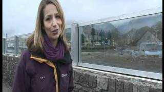 Keswick Glass Wall Flood Defence Courtesy of the BBC [upl. by Ynohtnad989]