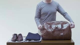 HOW TO PACK  The Farini Leather Travel Holdall Bag [upl. by Kubetz]