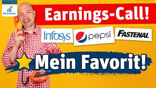 Earnings Call PepsiCo  Infosys  Fastenal Diese Aktie ist mein Favorit [upl. by Jourdain669]