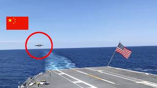 A Chinese Fighter Jet TRIES to Land on a US Aircraft Carrier Then THIS Happened [upl. by Zima]