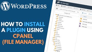 How to Install a WordPress Plugin using cPanel File Manager [upl. by Feldt657]