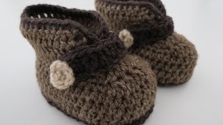 Babyschuhe häkeln  Anleitung  Teil 1 [upl. by Siegler857]