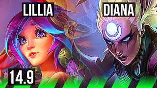 LILLIA vs DIANA JGL  1317 Legendary 500 games  EUW Master  149 [upl. by Llerut661]