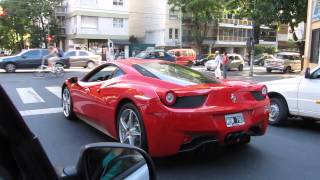 Ferrari 458 Italia en Buenos Aires Argentina el audio satura [upl. by Redna]