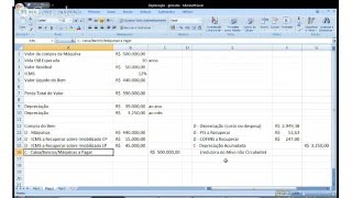 Depreciação  ICMS e PISCOFINS 24 [upl. by Toth]