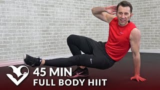 45 Minute Full Body HIIT Workout with Dumbbells  45 Min HIIT Home Workout with Weights [upl. by Madelle]