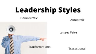 Leadership Styles  Democratic  Autocratic  Laissez faire  Tranformational  Transactional [upl. by Yedok498]