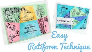 Easy Retiform Technique  Card Making Video Tutorial [upl. by Cherise]