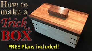 Woodworking How to make an awesome trick box  FREE plans [upl. by Robbins605]