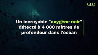 Un incroyable quotoxygène noirquot détecté à 4 000 mètres de profondeur dans locéan [upl. by Lala]