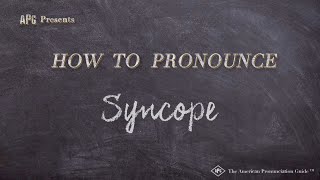 How to Pronounce Syncope Real Life Examples [upl. by Prunella]