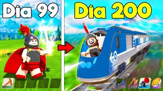 Sobreviví 200 DÍAS en LEGO FORTNITE 😅😨 INVICTOR y LOS COMPAS [upl. by Dafna]