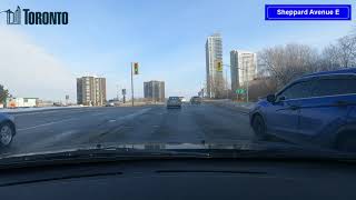 Toronto Street Tour  Sheppard Ave Fulllength Drive [upl. by Kerwin]