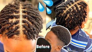 How to TWO strandtwist🧬DOUBLEon SHORT Men hair💦🔥MoistNo Rubber bandJUICY [upl. by Lehcsreh499]