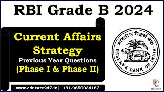 RBI Grade B Current Affairs Strategy and Analysis  Previous Years Paper  RBI Study Plan 2024 [upl. by Bronnie]