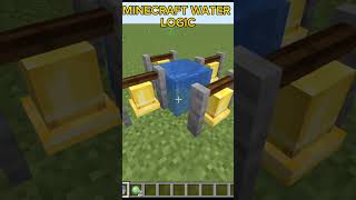 WATER LOGIC IN MINECRAFT 🤣 ytshorts minecraft trending viral waterlogic funnyshorts [upl. by Emelda]