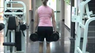 Farmers Walk Demonstration with Dumbbells [upl. by Fitton602]