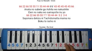 Fuyu no Hanashi  Given Pianika Cover  Not Angka [upl. by Glanville]