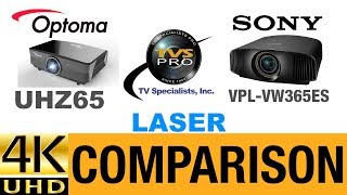 Optoma UHZ65 4K DLP Laser Projector vs Sony VPLVW365ES True 4K SXRD Projector [upl. by Mosera]