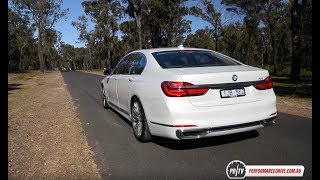 2017 BMW 750i G11 0100kmh amp engine sound [upl. by Zelde]