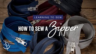 Learning to Sew Part 5 How to Sew a Zipper [upl. by Safoelc]