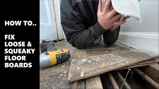 How To Fix A Loose Or Squeaky Floor Board Watch This Before diy homeimprovement flooring howto [upl. by Poll]