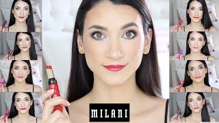 I tried ALL 12 shades of the NEW Milani Color Fetish Shine Lipstick [upl. by Ettenuahs]