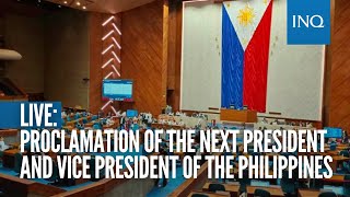 LIVE Proclamation of the next President and Vice President of the Philippines [upl. by Hyacintha]