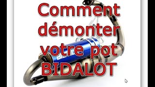 Comment démonter un pot Bidalot SR1 ou SR3 pour scooter [upl. by Devin]