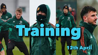 Manchester United Training 12th Apr Højlund Mount Garnacho Rashford Ready For Bournemouth Clash [upl. by Nhguahs101]