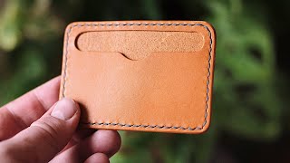 A New Way to Make Simple Leather Card Sleeves [upl. by Nomyt522]