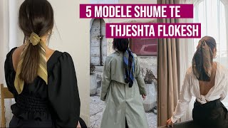 5 Modele Te Thjeshta Flokesh Me Shall  Stilime Flokesh  Easy Hairstyles  Romina Gjinali [upl. by Somerville]