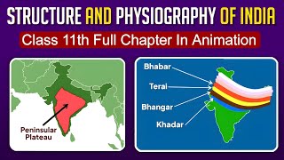 Structure And Physiography of India class 11 Full Chapter Animation  Class 11 Geography Chapter 2 [upl. by Ytirahc]