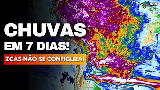 191123 PREVISÃO DA CHUVA ACUMULADA EM 7 DIAS  CORREDOR ÚMIDO  ALERTA NO SUL [upl. by Seditsira]