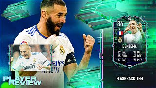 FIFA 22 FLASHBACK BENZEMA REVIEW  86 FLASHBACK BENZEMA PLAYER REVIEW  FIFA 22 ULTIMATE TEAM [upl. by Hermosa]