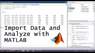 Import Data and Analyze with MATLAB [upl. by Noraa]